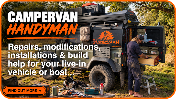 Repairs, modifications, 
installations & build 
help for your live-in 
vehicle or boat... 